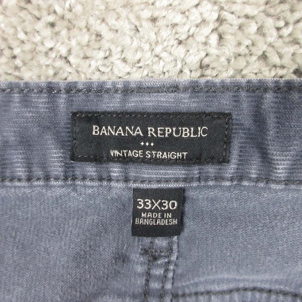 Banana Republic Pants Mens 33x30 Blue Gray Vintage Straight Faded Corduroy